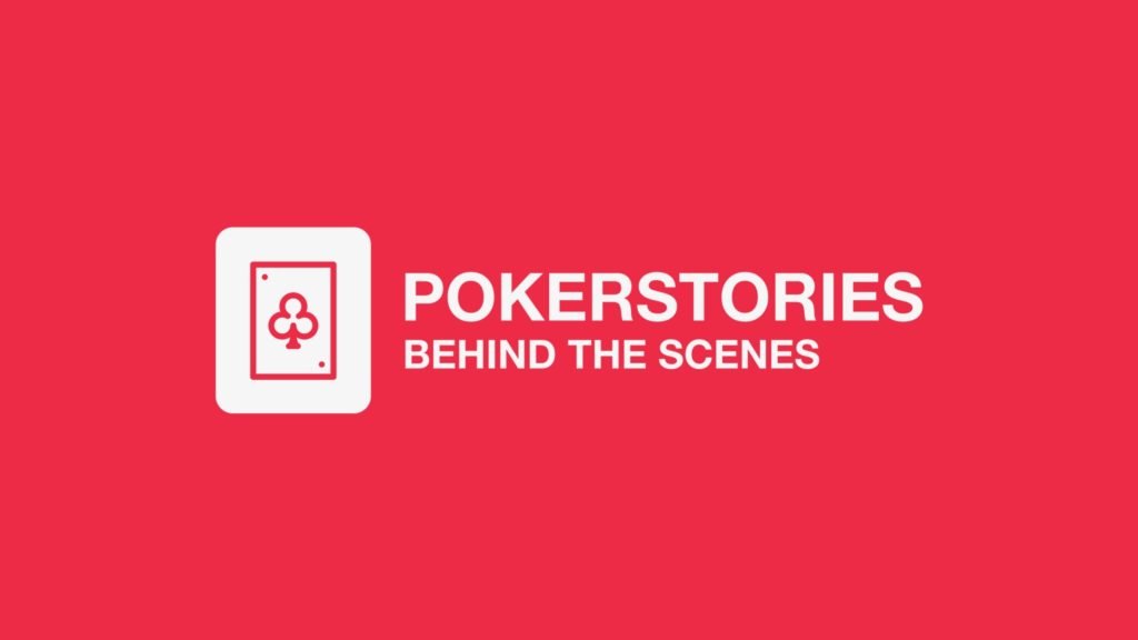 PokerStories. Behind the Scenes Podcast Cover with Logo